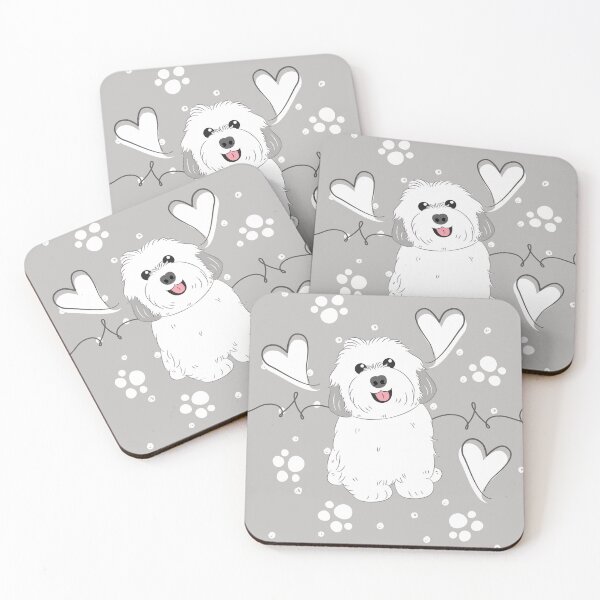 Item preview, LOVE Grey White Havanese Dog designed and sold by Lulupainting.