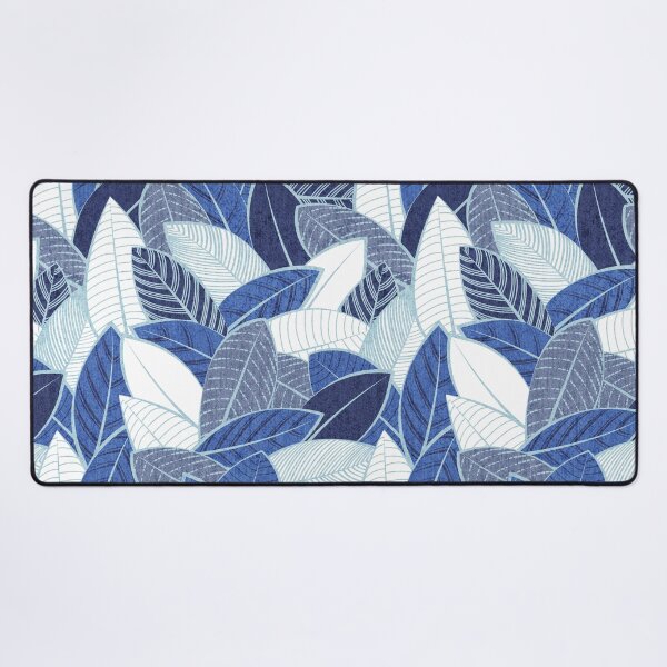 Item preview, Leaf wall // navy royal and pale blue leaves pastel blue lines designed and sold by SelmaCardoso.