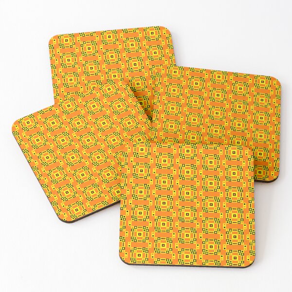 Item preview, Unique Tiger Bumblebee Pixel Orange Yellow and Black Designs Camouflage Repeating Retro Vintage Grid Pattern designed and sold by TeachUrb.