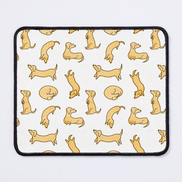 Item preview, Miniature Dachshund / Sausage Dog Illustrated Yellow Pattern designed and sold by lauratubb.