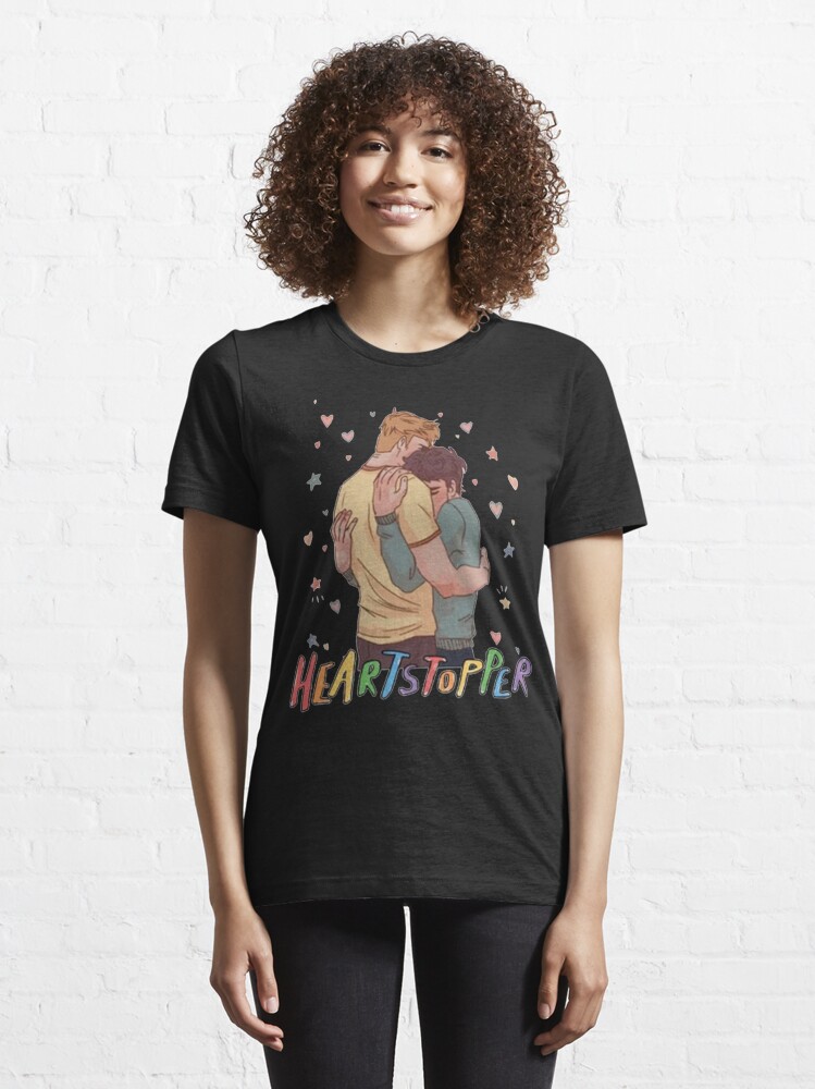 Heartstopper Shirt Rainbow Leaves Graphic Tee Charlie and Nick T