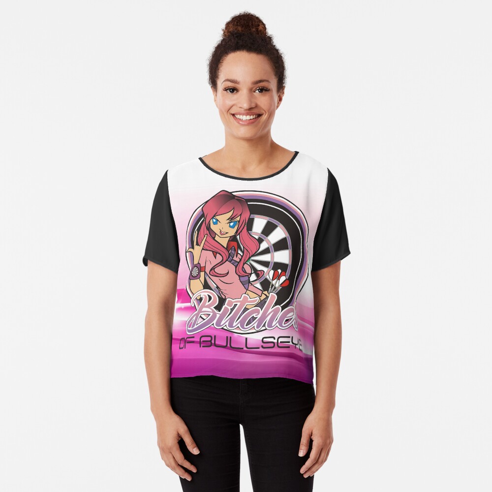 Beaches of Bullseye Darts Team Chiffon Top