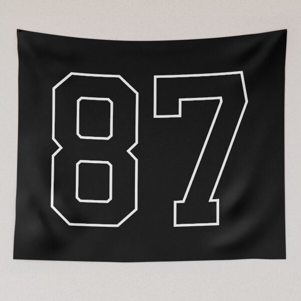 Item preview, Black Number 87 lucky sports jersey eighty seven designed and sold by HeavyStyle.