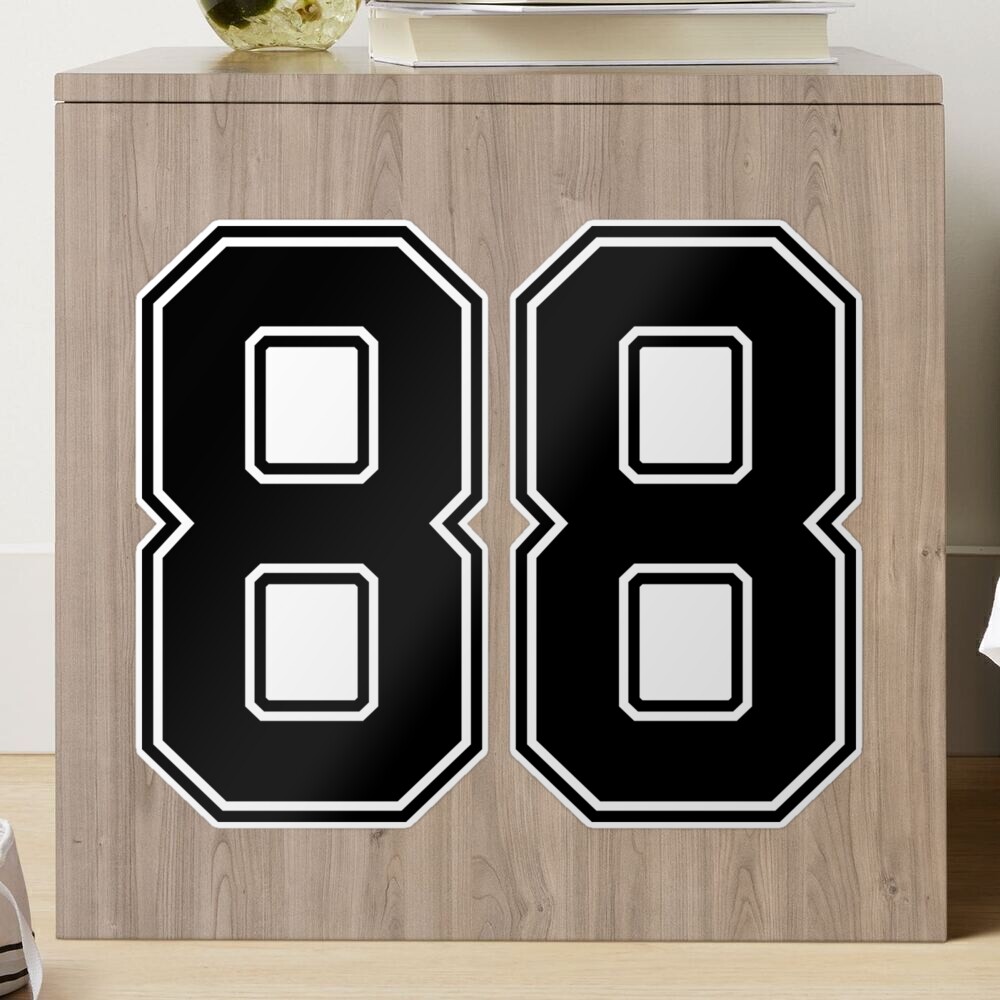 Black Number 88 lucky sports jersey eighty eight