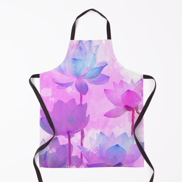 Item preview, Pink and blue lotus flower pattern designed and sold by weilertsen.