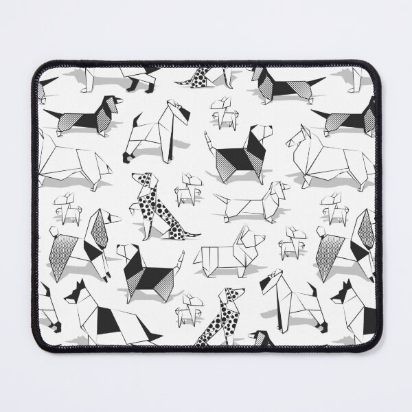 Item preview, Origami doggie friends // white background coloring paper Chihuahuas Dachshunds Corgis Beagles German Shepherds Collies Poodles Terriers Dalmatians designed and sold by SelmaCardoso.