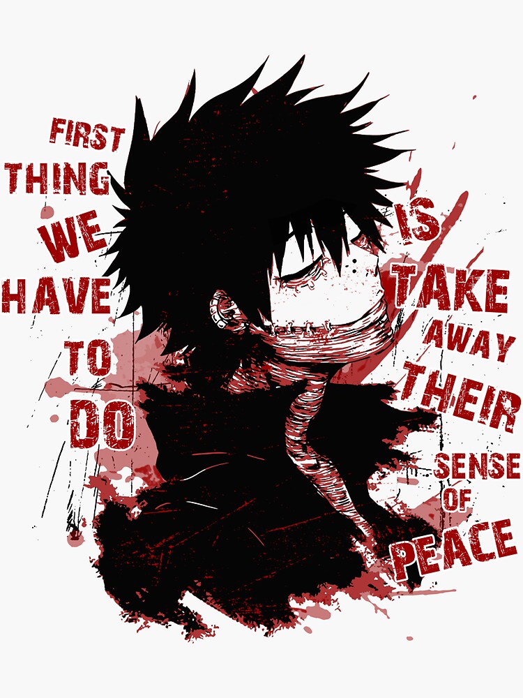 "Dabi anime quote" Sticker by TrinaPtwn Redbubble