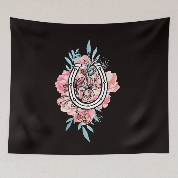 Item preview, Horseshoe Flower Lucky Stable Horse Fan Saddle Dressage designed and sold by TomGiantDesigns.