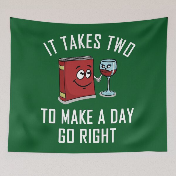 Item preview, It Takes Two To Make A Day Go Right Book & Wine  designed and sold by WalkerLukestore.