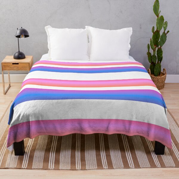 Item preview, Blue pink and white horizontal striped designed and sold by lausn.