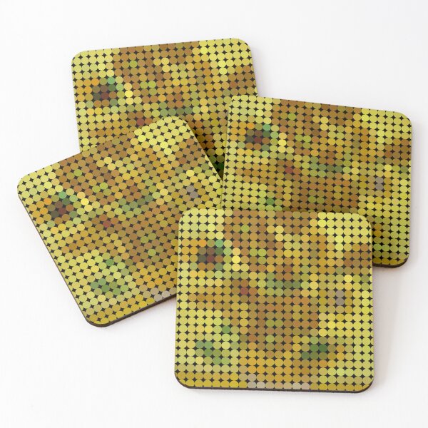 Item preview, Sunflowers by Vincent van Gogh Pixel Dots (On Black) designed and sold by STUDIO-72.
