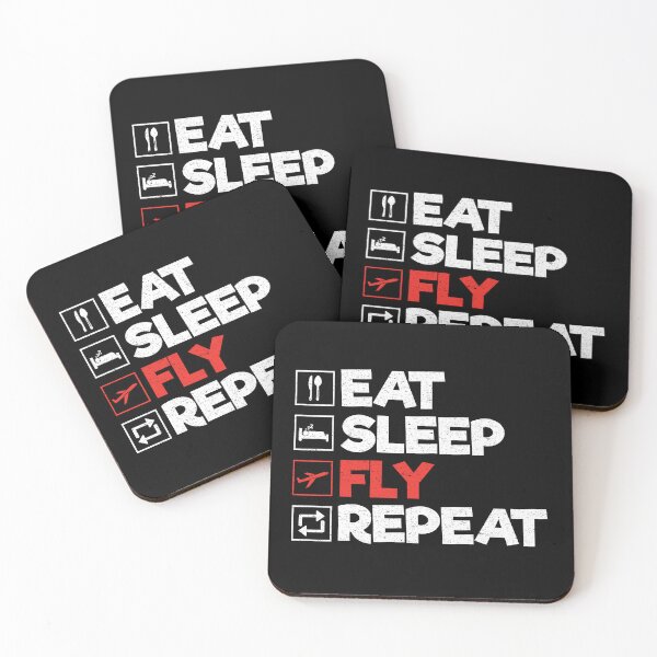 Item preview, Eat Sleep Fly Repeat - Funny Pilot Aviator Airplane Lover designed and sold by Adexyl.