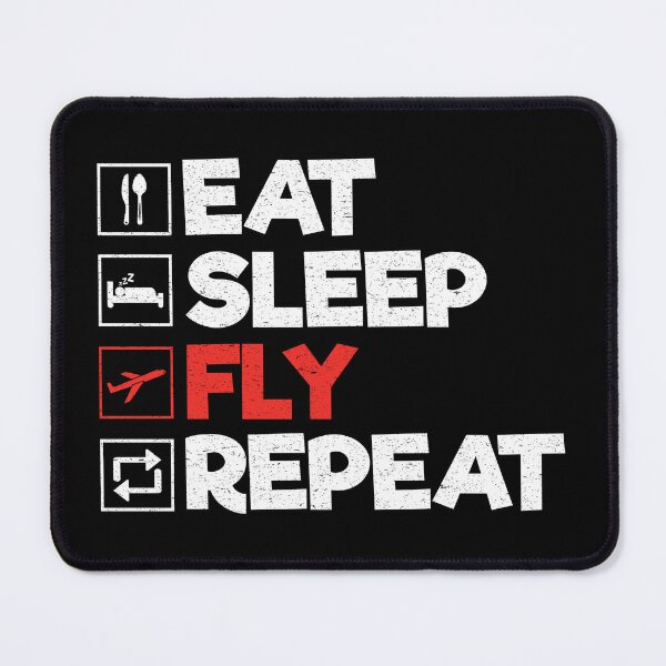 Item preview, Eat Sleep Fly Repeat - Funny Pilot Aviator Airplane Lover designed and sold by Adexyl.