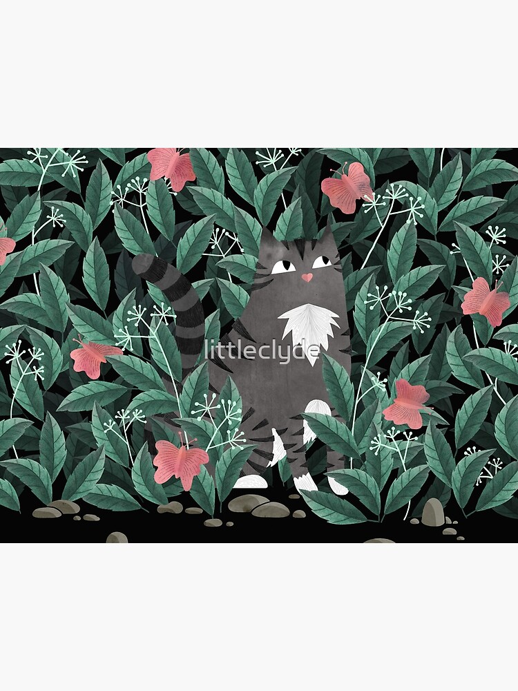 Butterfly Garden (Tabby Cat Version) by littleclyde