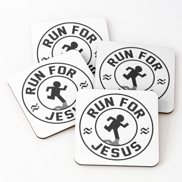 Item preview, Run for Jesus T-shirt and sticker design designed and sold by Billium Halder.