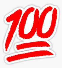 100 Points Emoji Stickers | Redbubble