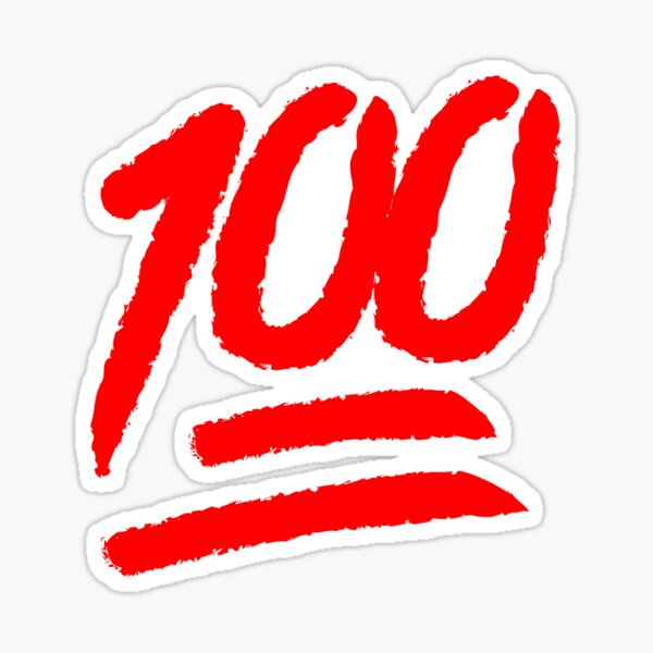  100  Points Emoji  Stickers Redbubble