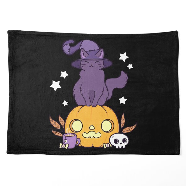 Pumpkin Cat // Black | Nikury Pet Blanket