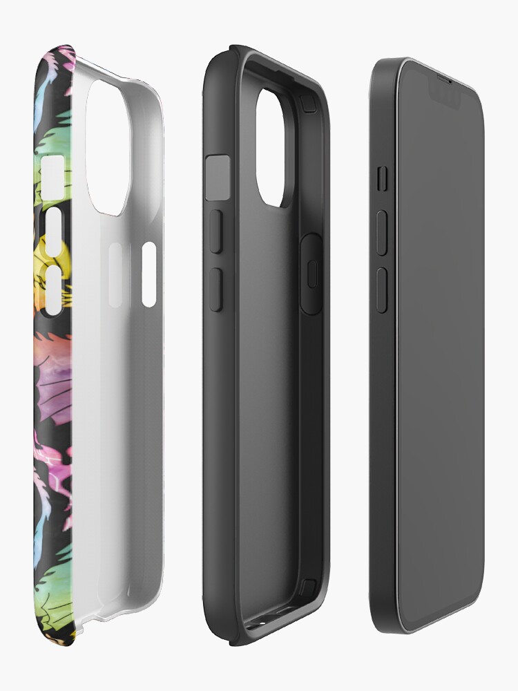 Alternate view of Dragon fire dark rainbow iPhone Case