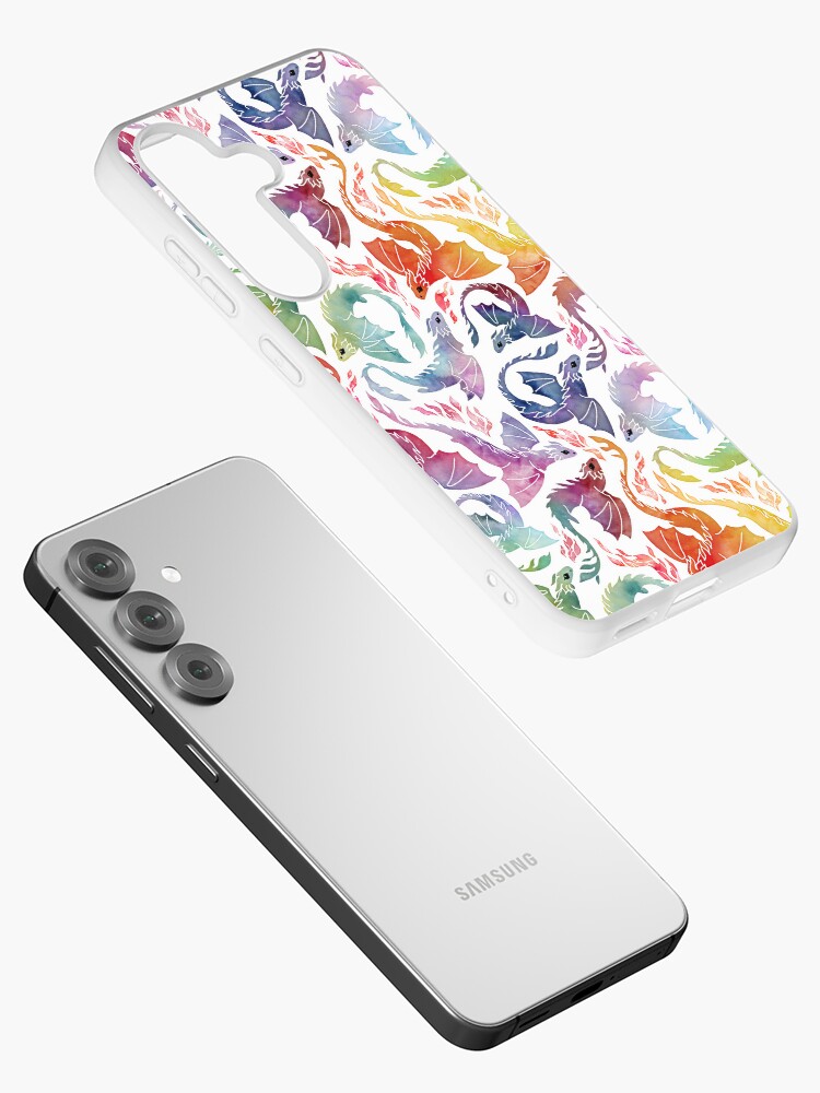 Thumbnail 2 of 4, Samsung Galaxy Phone Case, Dragon fire rainbow designed and sold by adenaJ.