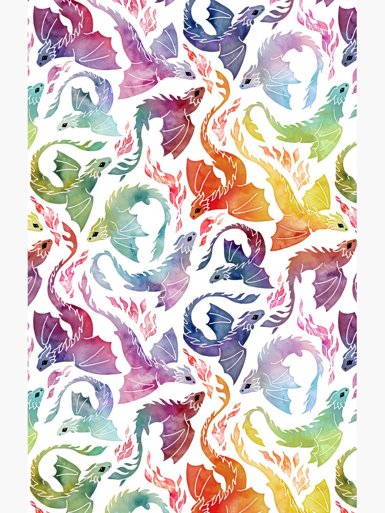 Thumbnail 4 of 4, Samsung Galaxy Phone Case, Dragon fire rainbow designed and sold by adenaJ.