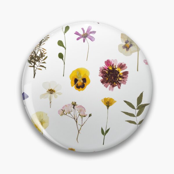 Item preview, Pressed flowers pattern design in white  designed and sold by Holly-berry-art.