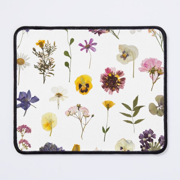 Item preview, Pressed flowers pattern design in white  designed and sold by Holly-berry-art.