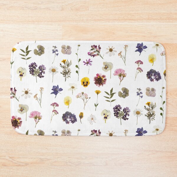 Item preview, Pressed flowers pattern design in white  designed and sold by Holly-berry-art.