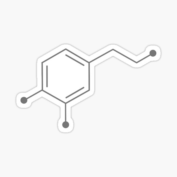 Dopamine Molecule Sticker