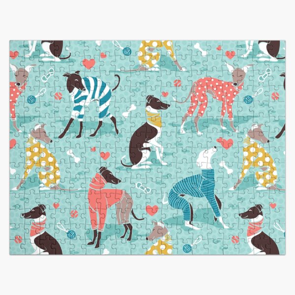 Artikel-Vorschau von Windhunde Dogwalk // Aqua Hintergrund, designt und verkauft von SelmaCardoso.