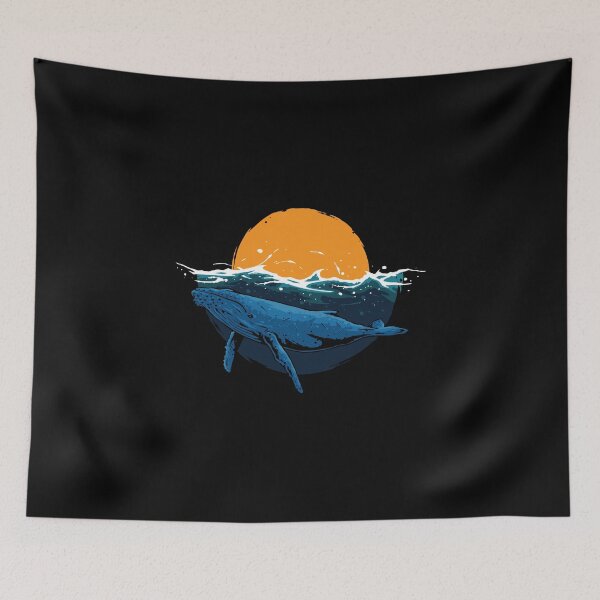 Item preview, Whale Black Orca Ocean Swiming Sunrise designed and sold by BakaOutfit.