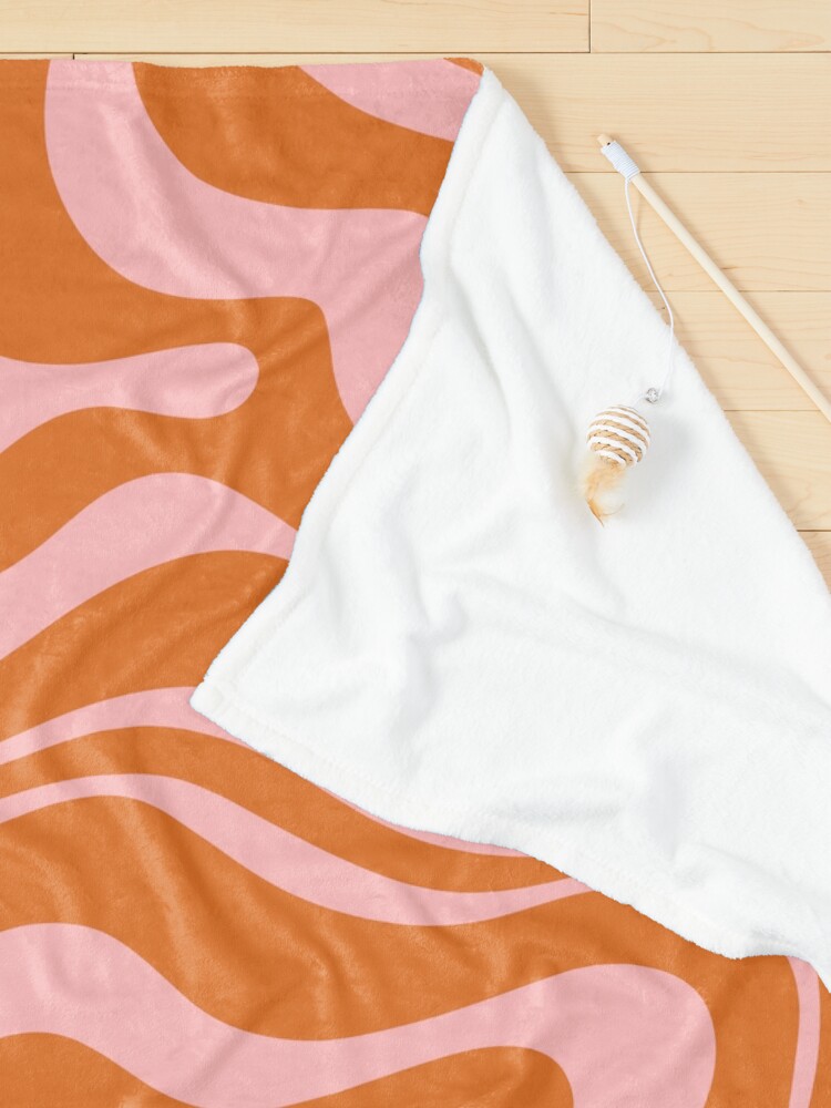 Alternate view of Liquid Swirl Retro Abstract Pattern in Orange and Pink Pet Blanket