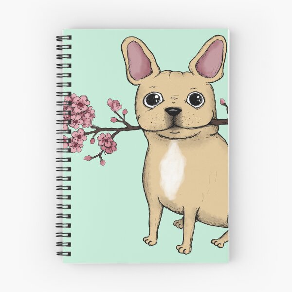 Item preview, French bulldog cherry blossom designed and sold by agrapedesign.