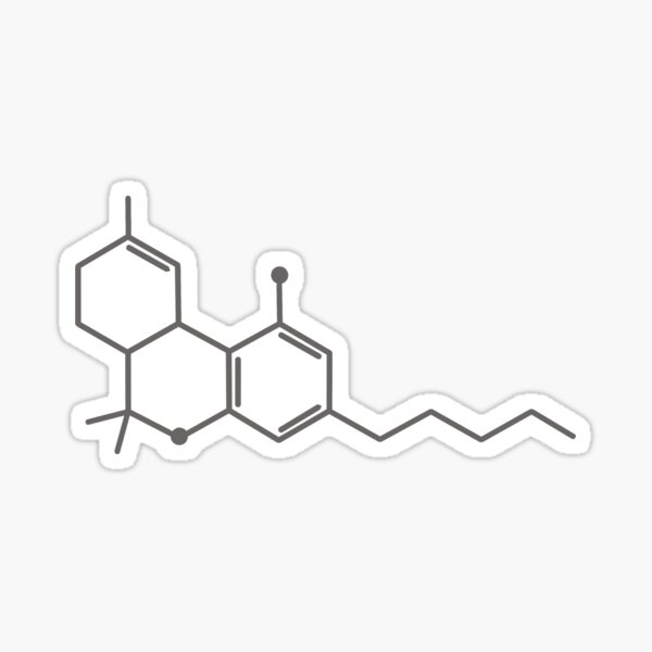 THC Molecule Sticker
