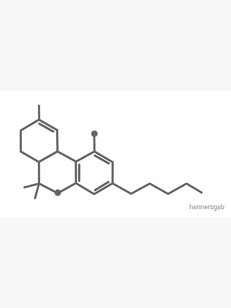 "THC Molecule " Art Print by hannersgab | Redbubble