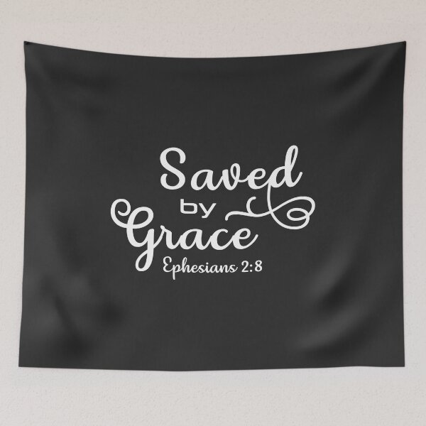 Item preview, Christian Bible Verse - Saved by Grace - Ephesians 2 verse 8 designed and sold by simplydesignart.