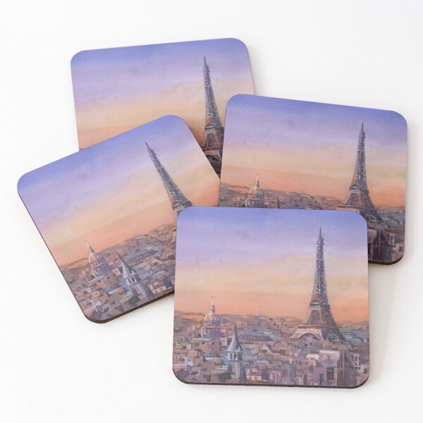 Item preview, Watercolor painting Eiffel Tower Paris, France artwork designed and sold by rfoxphoto.