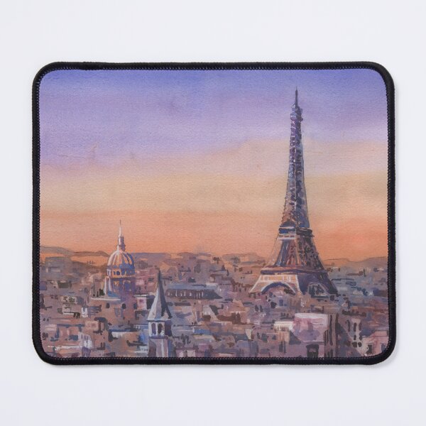 Item preview, Watercolor painting Eiffel Tower Paris, France artwork designed and sold by rfoxphoto.