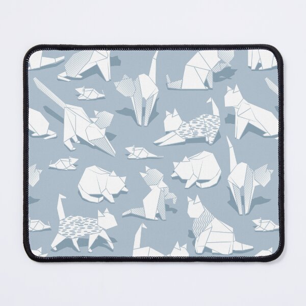 Item preview, Origami kitten friends // pastel blue background white paper cats designed and sold by SelmaCardoso.