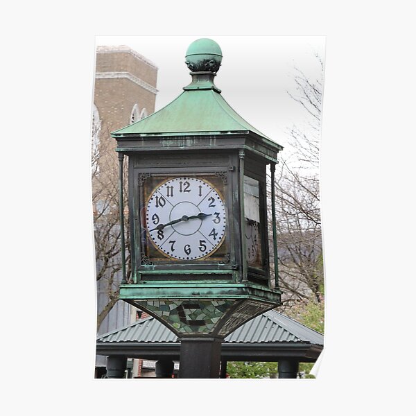 "Antique Time Historic Street Clock Vermont" Poster by Mijiza Redbubble
