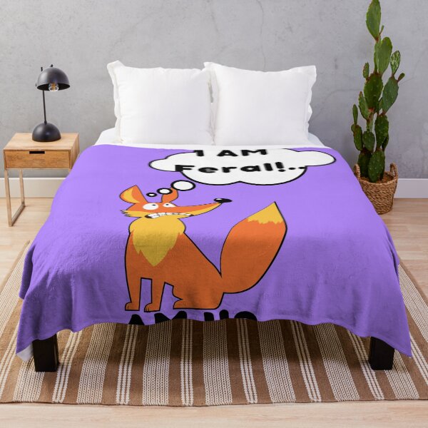 Item preview, I Am Feral Am I Fox, Funny Nervous Fox, designed and sold by SolSel ⭐⭐⭐⭐⭐.