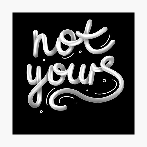 Item preview, Not yours (silver) designed and sold by xeniaskazka.