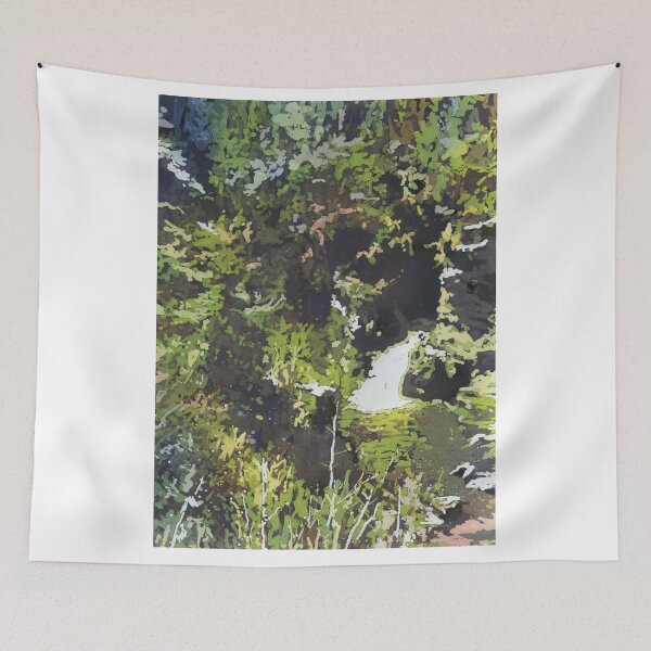Item preview, Linville Falls in the Blue Ridge moutains- North Carolina.  Watercolor painting Linville Falls designed and sold by rfoxphoto.