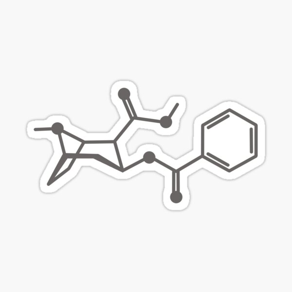Cocaine Molecule Sticker
