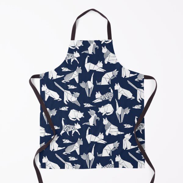 Item preview, Origami kitten friends // blue navy background paper cats designed and sold by SelmaCardoso.
