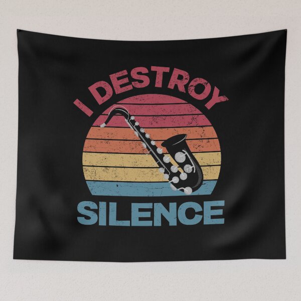 Item preview, Bass Clarinet Clarinetist Clarinet Player I Destroy Silence designed and sold by ShopTheStyle.