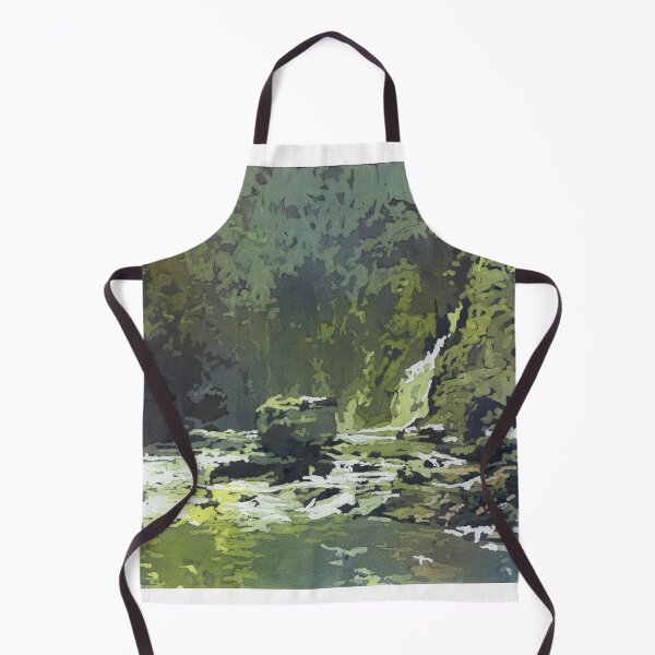 Item preview, Linville Falls in the Blue Ridge moutains- North Carolina. Watercolor painting designed and sold by rfoxphoto.