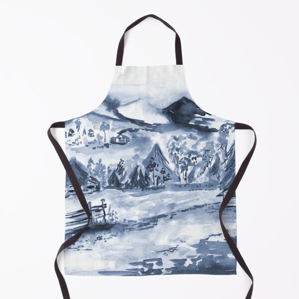Item preview, Blue Mountain landscape watercolor designed and sold by Flowersforbear.