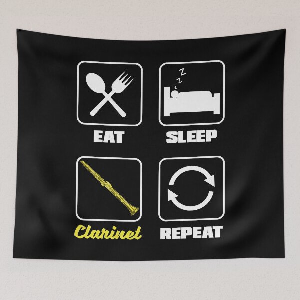 Item preview, Bass Clarinet Clarinetist Clarinet Player Eat Sleep Repeat designed and sold by ShopTheStyle.
