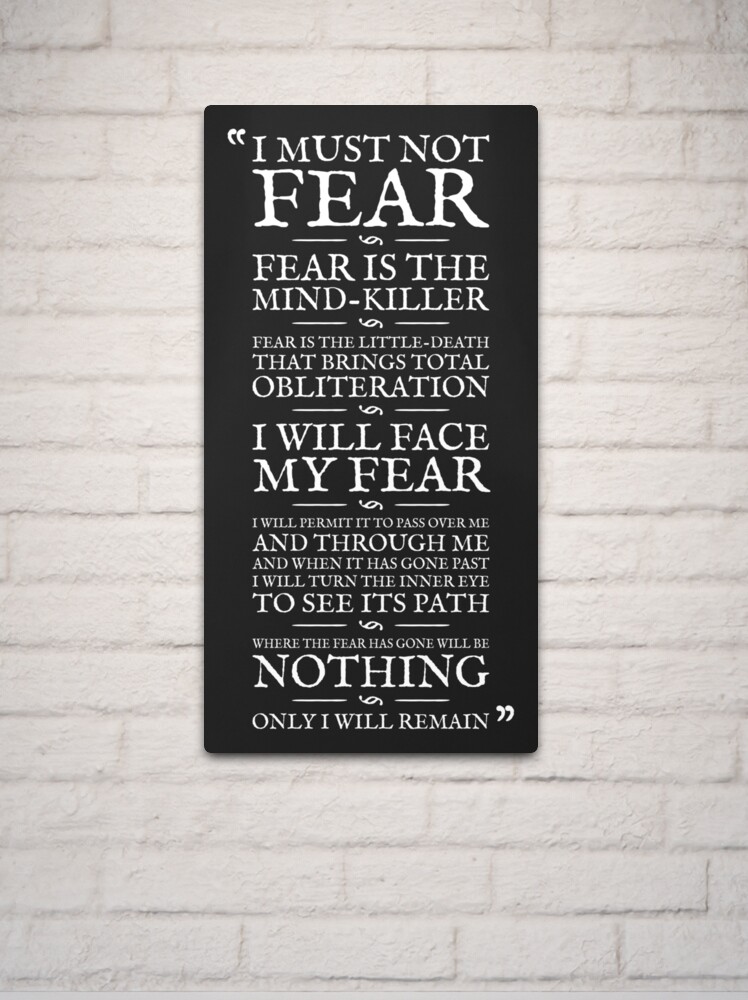 Thumbnail 2 of 4, Metal Print, Litany Against Fear designed and sold by Robert Partridge.